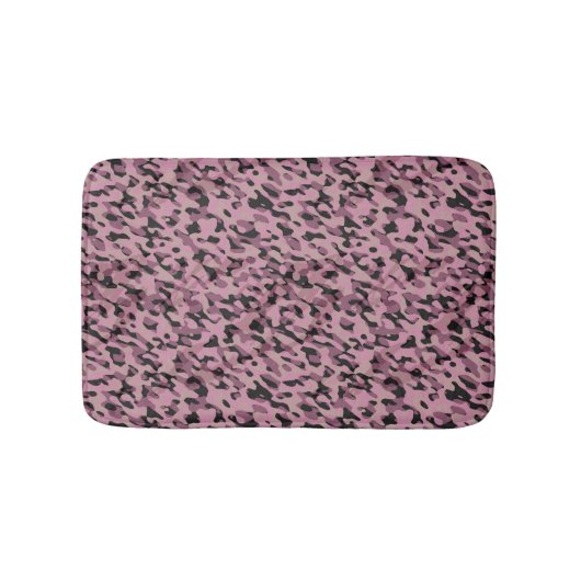 Mauve pink and Charcoal Camo abstract Badematte (Vorderseite)