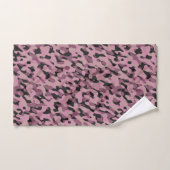 Mauve pink and Charcoal Camo abstract Badhandtuch Set (Handtuch)