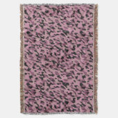 Mauve pink and Charcoal Camo abstract Decke (Vorderseite Vertikal)