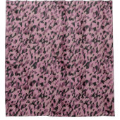 Mauve pink and Charcoal Camo abstract Duschvorhang (Vorderseite)