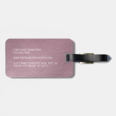 Mauve Pink Apple Green Classy Einfaches Kariertes  Gepäckanhänger (Rückseite horizontal)