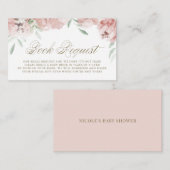 Mauve Pink Floral Baby Showkarte Platzkarte (Vorne/Hinten)