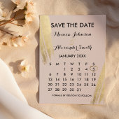 Mauve Pink Gold Pinselstriche Kalender Gerettet Save The Date