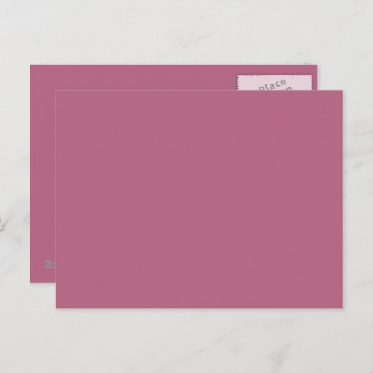 Mauve Pink Hintergrund eine Postkarte (Vorne/Hinten)