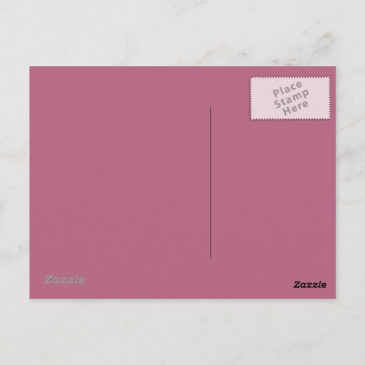 Mauve Pink Hintergrund eine Postkarte (Rückseite)