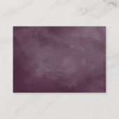 Mauve Pink Lila Blumenzettel Begleitkarte (Rückseite)