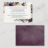 Mauve Pink Lila Blumenzettel Begleitkarte (Vorne/Hinten)