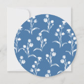 Mauve Pink, Navy Blue Bat Mitzvah Einladung (Rückseite)