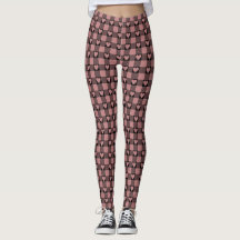 Mauve Pink Schwarz Büffelherz Kariert