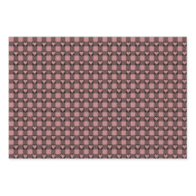 Mauve Pink Schwarzes Büffel-Herz-Karomuster