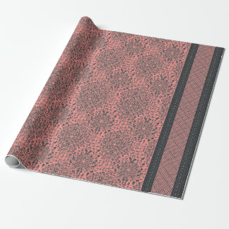 Mauve Pink Spitze Mandala Vintage Geschenkpapier
