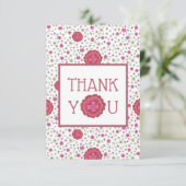 Mauve Pink Spring Floral Vielen Dank Dankeskarte (Stehend Vorderseite)