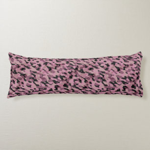 Mauve-Pink und Charcoal-Tarnung abstrakt Seitenschläferkissen