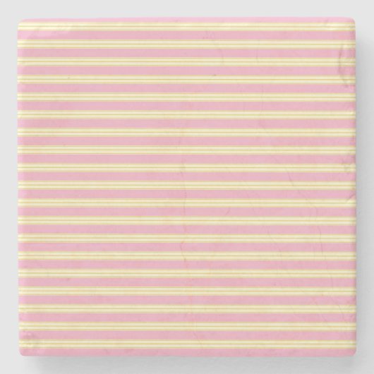 Mauve Pink und Ecru, Stripes Square Untersetzer (Vorderseite)