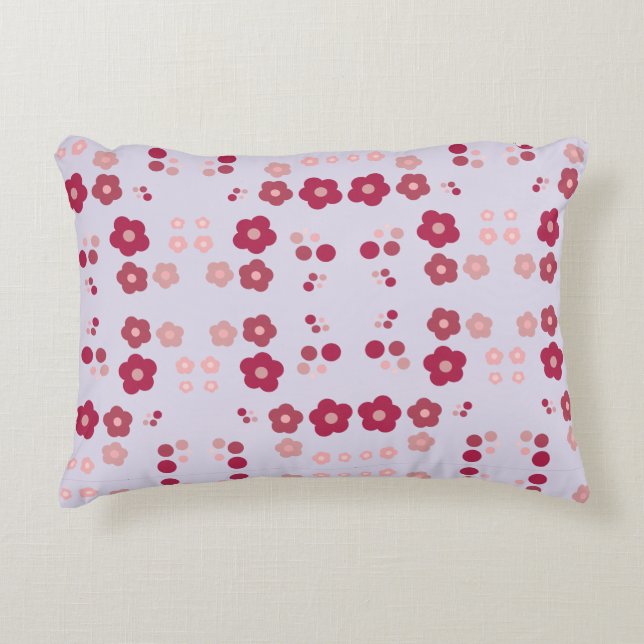 Mauve Pink und Himbeere Dekokissen (Vorderseite)