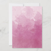 Mauve Pink Watercolor Elegante Monogram Wedding Einladung (Rückseite)