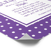 Mauve Polka Dot Name Sessing Kinderzimmer Poster (Ecke)