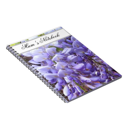 Mauve, Purple Wisteria Notebook Notizblock (Rechte Seite)