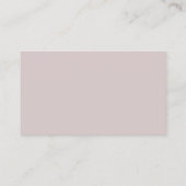 Mauve QR-Code Minimalistisch Beruflich Visitenkarte (Rückseite)