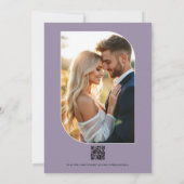 Mauve Quartz, Dusty Peony & Frosted Lilac Wedding Einladung (Rückseite)