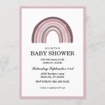 Mauve Rainbow Baby Girl Babydusche