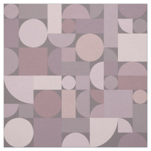 Mauve Retro Geometric Art Stoff
