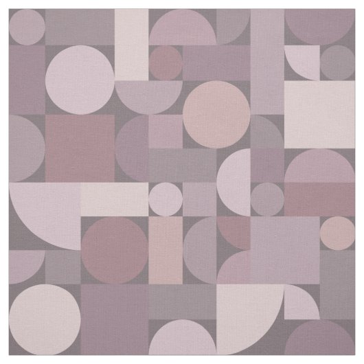 Mauve Retro Geometric Art Stoff (Muster)