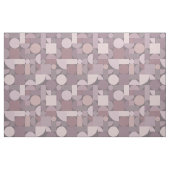 Mauve Retro Geometric Art Stoff (Fat Quarter (45,7 x 55,9 cm))
