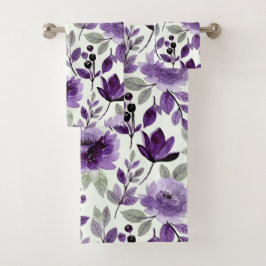 Mauve Rich Lila Trendy Mint Badhandtuch Set