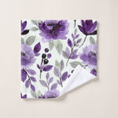 Mauve Rich Lila Trendy Mint Badhandtuch Set (Waschlappen)