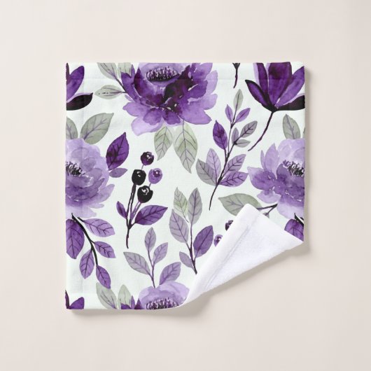 Mauve Rich Lila Trendy Mint Badhandtuch Set (Waschlappen)