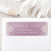 Mauve romantische Rücksendeadresse (Insitu)