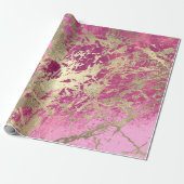 Mauve Rose Champaigne Gold Marble Metallic Stroke Geschenkpapier (Ungerollt)
