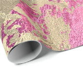 Mauve Rose Champaigne Gold Marble Metallic Stroke Geschenkpapier (Rolleneckpunkt)