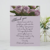 "Mauve Rose" Dankeschön Karte (Stehend Vorderseite)