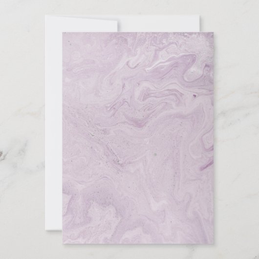 Mauve Rose Einladung (Rückseite)