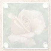 Mauve Rose Glass Untersetzer (Rückseite)