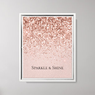 Mauve Rose Gold Glitzer Sparkle Leinwanddruck