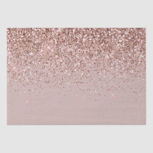 Mauve Rose Gold Glitzer Sparkle Seidenpapier (Vorderseite)