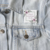 Mauve Rose, Großes Oma, Babydusche Button (Beispiel)