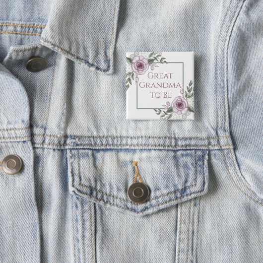 Mauve Rose, Großes Oma, Babydusche Button (Beispiel)