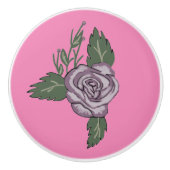 Mauve Rose Keramik Knob Keramikknauf (Vorderseite)