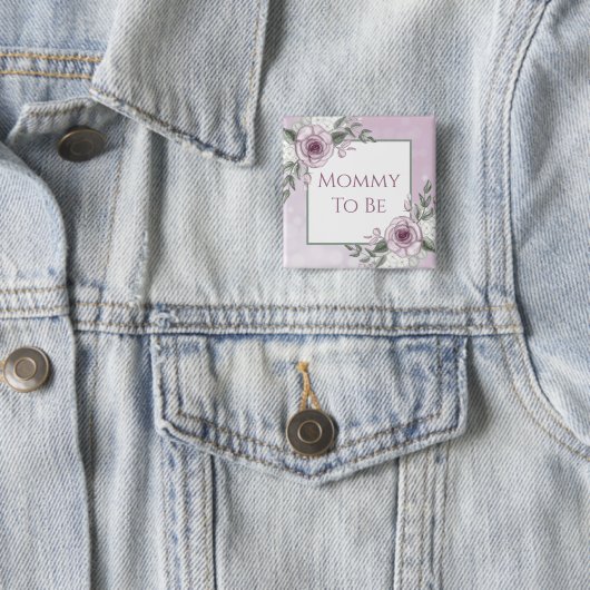 Mauve-Rose, Mommy to be, Baby-Showknopf Button (Beispiel)
