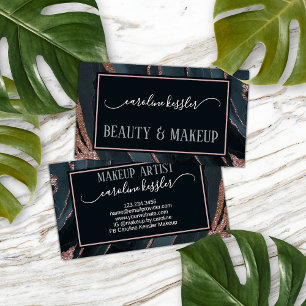 Mauve Rose Pink Gold Glitzern Marmorkunstmuster Visitenkarte