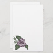 Mauve Rose Stationery Briefpapier (Vorne/Hinten)