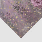 Mauve Rose über Fantasy Background Seidenpapier (Detail)