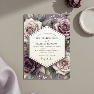 Mauve Rose Whimsical Hochzeit Einladung