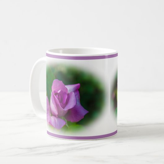 Mauve Rosenknospe Kaffeetasse (Vorderseite Links)