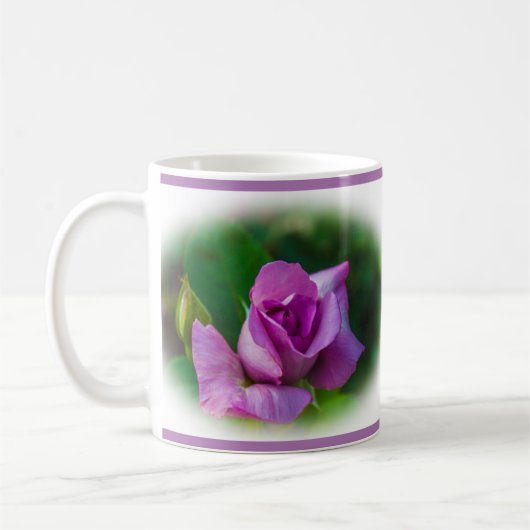 Mauve Rosenknospe Kaffeetasse (Links)