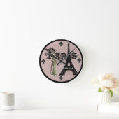 Mauve Round-Wall-Uhr in Paris Runde Wanduhr (Zuhause)